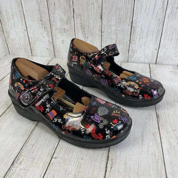 Easy Works by Easy Street Clogs Mary Janes Nurse Shoes Size 9 ~ Letsee Coffee - Picture 1 of 10